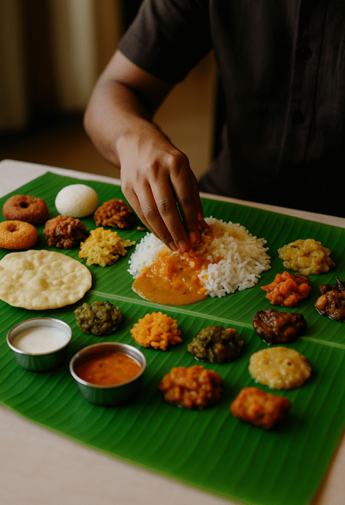 chatgpt image apr 24 2025 035937 pm vegetarian catering Serving Memories on Every Leaf Purely Vegetarian