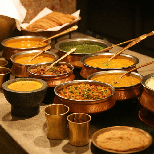 ChatGPT Image Apr 25, 2025, 10_30_32 AM South Indian Vegetarian Food Display